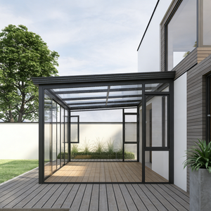 Gazebo et pergola en alliage d'aluminium et verre trempé, auvent électrique, <span class=keywords><strong>solarium</strong></span>, protection solaire pour terrasse - Product Image 5