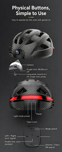 Casco Intelligente K62 con Telecamera 1080P, Lente Grandangolare 150 Gradi, Audio Wireless 5.4, Radio FM, Indicatori di Direzione <span class=keywords><strong>e</strong></span> IP65 - Product Image 6