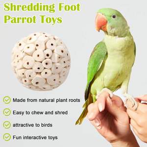 Handcrafted Eco-Friendly Soft Bird <strong>Toy</strong> Natural Shreddable Chew <strong>Wholesale</strong> Sola Ball <strong>Toy</strong> for <strong>Parrot</strong> Parrotlet Budgie &amp; Finch - Product Image 3