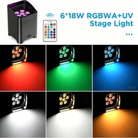 Projecteur LED PAR à batterie 6 couleurs, rechargeable, WiFi 2.4G, DMX512, activé par le son, pour scène, fête, mariage, DJ, discothèque