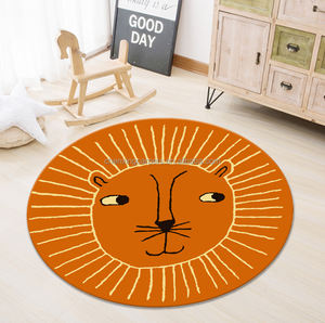 Alfombra redonda de microfibra lavable para habitación de niños impresa en 3D - Product Image 2