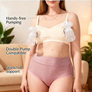 Ropa íntima para mujer, tela flexible y suave, Sujetador de lactancia para mujer, manos libres, agradable a la piel, fácil de limpiar y duradero - Product Image 2