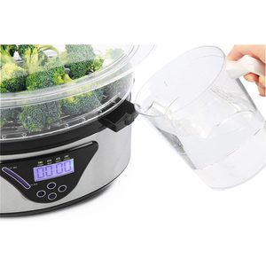 Appareils <span class=keywords><strong>de</strong></span> cuisine haute efficacité, cuiseur vapeur électrique à commande numérique pour <span class=keywords><strong>la</strong></span> maison, 3 étages, 800W, 8L - Product Image 3