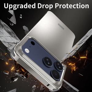 Cadre en métal en aluminium chaud étui de téléphone portable pour iPhone 17 14 15 16 <span class=keywords><strong>Pro</strong></span> Max refroidissement sans cadre pare-chocs antichoc PC couverture arrière - Product Image 5