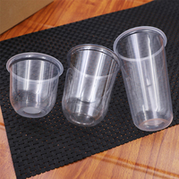 PP 95mm 22oz 700ml grossiste logo personnalisé jetable en plastique u tasse pour boba thé tasse en plastique 22oz