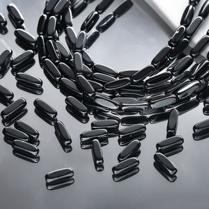 Black Gallstone Loose <b>Beads</b> Small Size Grinding Polished DIY Jewelry Accessories Bracelet Making Materials Wholesale - Product Image 1