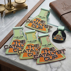 Medaglia Souvenir in Metallo Altamente Dettagliata, Medaglie Personalizzate per <span class=keywords><strong>la</strong></span> Coppa Catalyst, Medaglie Premio Personalizzate in Lega di Zinco con Logo e Lettere in Smalto 3D - Product Image 4
