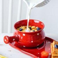Bol à Dessert en céramique pour céréales, bols à soupe pour oignon avec poignées