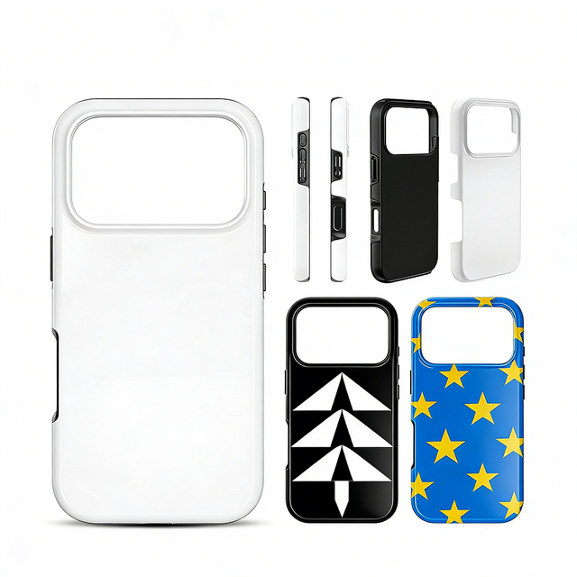 Shockproof DIY Custom Design 3D TPU+PC Blank Sublimation Phone Case Heat Press Printing 100% Fit for All Phone Brands