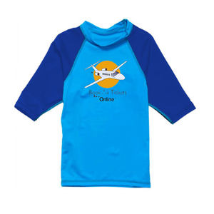 OEKO-TEX BSCI FAMA 300pcs Customized Boy Sunsuits UV Rashguard <strong>Shirt</strong> Anti-UV Children Rashie Boy Swim <strong>Tee</strong> - Product Image 1