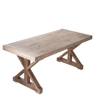 Table à manger en bois personnalisée de style néoclassique vintage