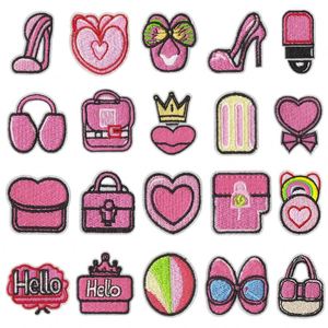 Patch brodé mignon pour veste, sac, robe, motif fille, lunettes de soleil roses, sac à rouge à lèvres, chaussures à talons hauts, bikini, Hello Kitty - Product Image 2