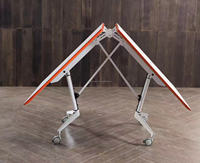 Table de conférence moderne pliable et extensible en bois et métal pour la maison, le bureau et l'hôpital