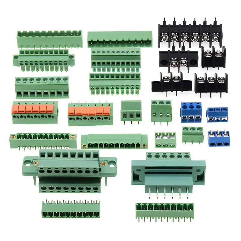 אביב נתקעים 2/3/4/5/6/7/8/9/10 פין 3.81mm 5.0mm 5.08mm המגרש pcb בורג הדקי מחבר