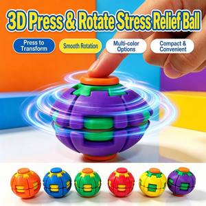 Balle Antistress 3D PLA à Presser Tourner Jouet Fidget Décompression Sensoriel pour Adultes Enfants Bureau - Product Image 1