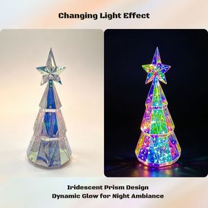 Prismatic Holographic Christmas <b>Tree</b> <b>Lighting</b> Xmas Party Tabletop Centerpiece Modern Holiday Decor Wholesale - Product Image 3