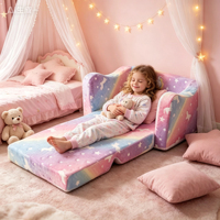 Canapé-lit pliable géant en mousse colorée pour enfants et bébés, idéal pour le salon