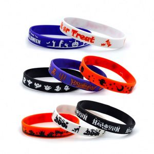 สายรัดข้อมือซิลิโคนลายฟักทองผีฮาโลวีน ดีไซน์ใหม่ ราคาถูก ปรับแต่งโลโก้และข้อความได้ - Product Image 2