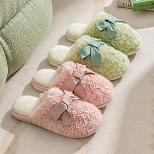 Chaussons d'intérieur chauds en coton pour femmes, antidérapants, nouvelle collection été, avec amorti et bout fermé - Product Image 1