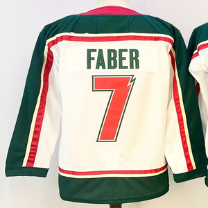 Maillots de hockey cousus pour hommes 43 Quinn Hughes 12 Matthew Boldy 7 Brock Faber 97 Kirill Kaprizov 29 Marc-<span class=keywords><strong>Andre</strong></span> Fleury - Product Image 6