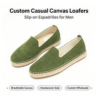 Prix de gros Chaussures décontractées personnalisées Mocassins à enfiler Espadrilles en daim de vache avec bordure en jute