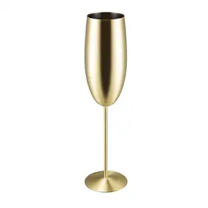 Tj Metalen Wijnglazen Groothandel Populaire Champagne Fluit Goblet Custom Rvs Koper Goud Wijn Glas