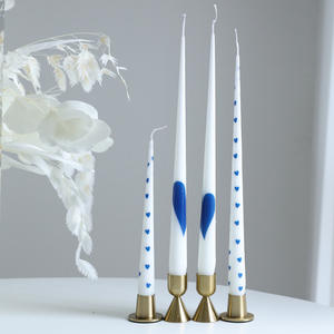 Luxurious 14-inch for Heart Cone <b>Candle</b> Premium Smokeless Handmade <b>Coconut</b> Wax Diwali Wedding Banquet Long Pole Party Ornament - Product Image 2