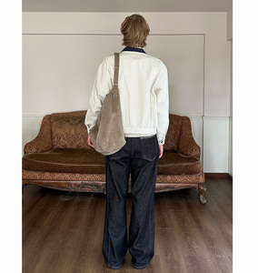 Blouson en Toile Beige Décontracté pour Homme, Style Streetwear <span class=keywords><strong>Vuitton</strong></span>, Coupe-Vent, avec <span class=keywords><strong>Logo</strong></span> sur le Devant, Fermeture Éclair Fine et Coupe Oversize pour l'Automne - Product Image 6