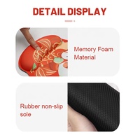 Tapis de souris de jeu Sanxing PC Gamer avec base en caoutchouc antidérapante, repose-poignet en mousse à mémoire de forme ergonomique 250x230mm, accessoires informatiques pour