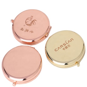 Custom Silver Rose Gold Pocket <b>Mirror</b> Metal Makeup <b>Mirror</b> <b>with</b> logo - Product Image 3