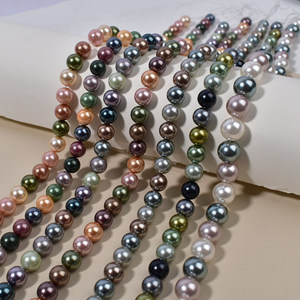 4mm 6mm 8mm 10mm 12mm Multi Colors Jewelry Imitation Shell <strong>Pearl</strong> <strong>Beads</strong> , Through Hole Premium Imitation Shell <strong>Beads</strong> - Product Image 2