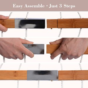 2 व्यक्ति लकड़ी-स्प्रेडर के साथ लकड़ी-स्प्रेडर-बार डबल हथौड़े वाले डबल हथौड़े के साथ हैममॉक स्टैंड शामिल नहीं हैं - Product Image 5