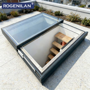 Fenêtre de toit coulissante moderne Rogenilan à isolation thermique, vitrée, résistante aux ouragans, <span class=keywords><strong>en</strong></span> aluminium et verre, avec ouverture électrique - Product Image 4