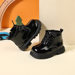 Bottines pour enfants - Bottines en cuir à semelle souple de couleur magenta pour bébés et tout-petits, pour les petites filles - Product Image 5