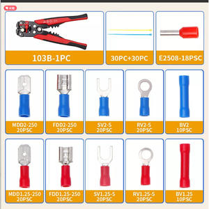 Juego de Herramientas para Crimpar Cables Bee Wire Stripper, 122 Piezas, Estilo Europeo, Herramienta de Crimpado de Alambre de Acero 12-22 AWG, Conectores de Terminales para Bricolaje - Product Image 2