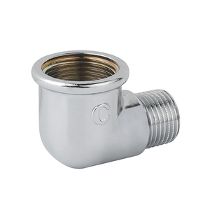 ข้อต่อข้อศอกทองเหลืองชุบโครเมียม 3/4 x 1/2 สำหรับท่อทองแดง - Product Image 1