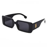 Design sens personnalité niche lunettes de soleil hommes et femmes cadre carré tout simple sens senior lunettes de soleil Han BO 86774