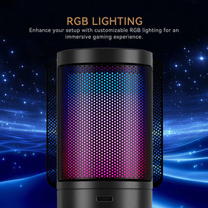 SADES ME6S Patrón polar cardioide Cancelación de ruido Condensador con cable Rgb Usb Plug-And-Play Micrófonos para juegos para PC con soporte - Product Image 4