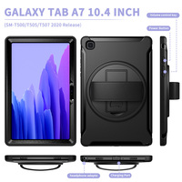 Robuste TPU couverture de butoir de cas pour Samsung Galaxy Tab A7 10.4 pouces T500 2020 avec mains de courroie
