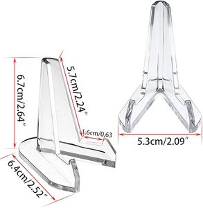 Mini cartes transparentes personnalisées support <span class=keywords><strong>de</strong></span> <span class=keywords><strong>chevalet</strong></span> triangle en acrylique transparent mini présentoir supports - Product Image 3