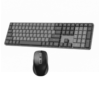 Keyboard Mekanik Berkualitas Tinggi Ukuran Penuh Profil Rendah Berkabel-Nirkabel dengan Casing Paduan Aluminium, Lampu Latar RGB, Desain Ultra Tipis untuk