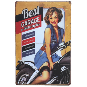 Usine vente directe <span class=keywords><strong>garage</strong></span> conçoit <span class=keywords><strong>la</strong></span> plaque vintage plaque en métal antique signes étain signes pour les murs decoracion - Product Image 3