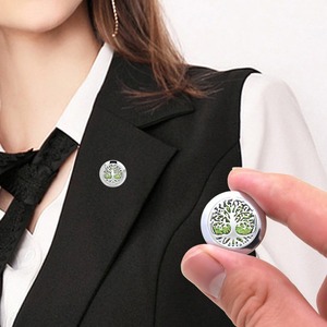 Knob-style Perfume Essential Oil Diffuser Tree-Shaped Brooch <b>Quirky</b> Hollow Aroma Clothing Accessory Brooch - Product Image 6