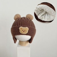 Gorros de Lana de Invierno 2025 para Bebé con Dibujos Animados Lindos para Recién Nacidos Gorros Cálidos para las Orejas Gorros de Algodón Personalizados para Viaje para Niños