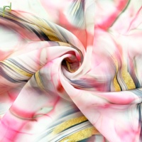 Textile d'impression numérique en mousseline polyester et mousseline, fantaisie, prix en yards, 100%