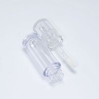 Tube de brillant à lèvres vide de luxe transparent 8ML 7ML avec applicateur à grande brosse et bouchon à vis, flacon en plastique pour gloss, logo personnalisé