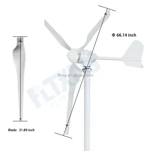 Venta Caliente de Fábrica: Aerogeneradores Horizontales de 1000W, 2000W, 3000W, 1KW, 48V, 1KW, 2KW, 3KW - Modelo M3 48V - Product Image 3
