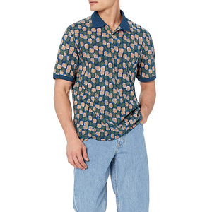 Polo de golf haute performance pour homme, anti-humidité, extensible 4 directions, séchage rapide, manches courtes, motif imprimé, vêtement de sport décontracté, personnalisable OEM - Product Image 4