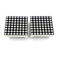 3mm 8X8 tampilan Led umum katoda Dot modul matriks merah biru hijau MAX7219 8*8 papan Display 1088AS