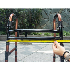 Rehabilitation Equipment Height Adjustable Aluminum Folding <strong>Walkers</strong> <strong>Rollators</strong> Walking Aids - Product Image 5